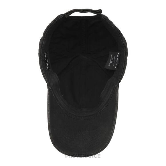 🔴 Balenciaga Embroidered Logo Cap - Washed Black - Picture 8 of 10